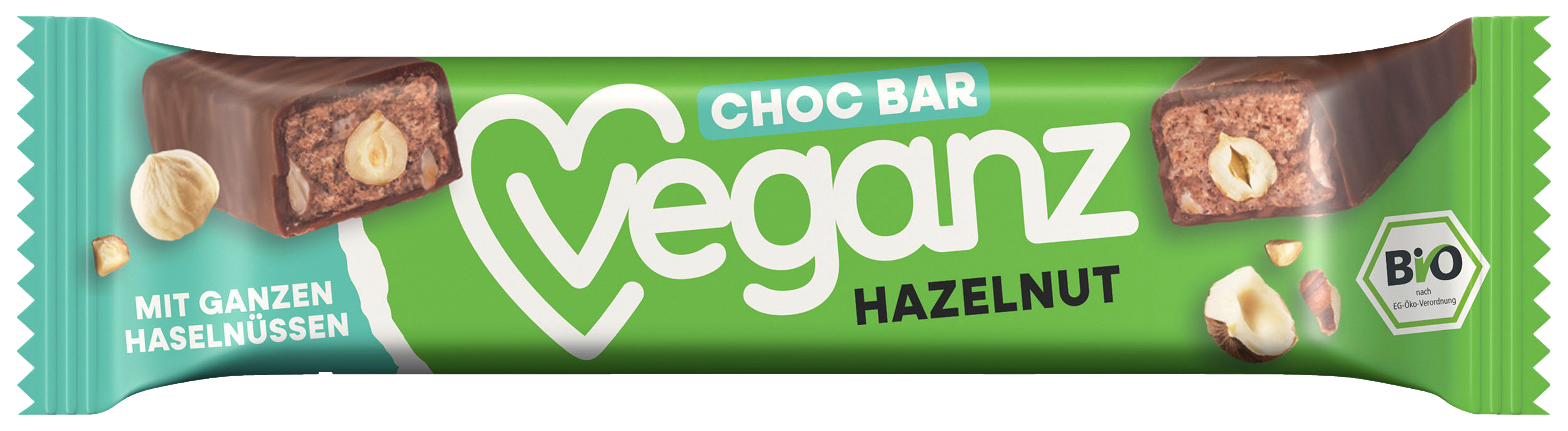 Bio Veganz Choc Bar Hazelnut – Schokoladenriegel mit Haselnuss